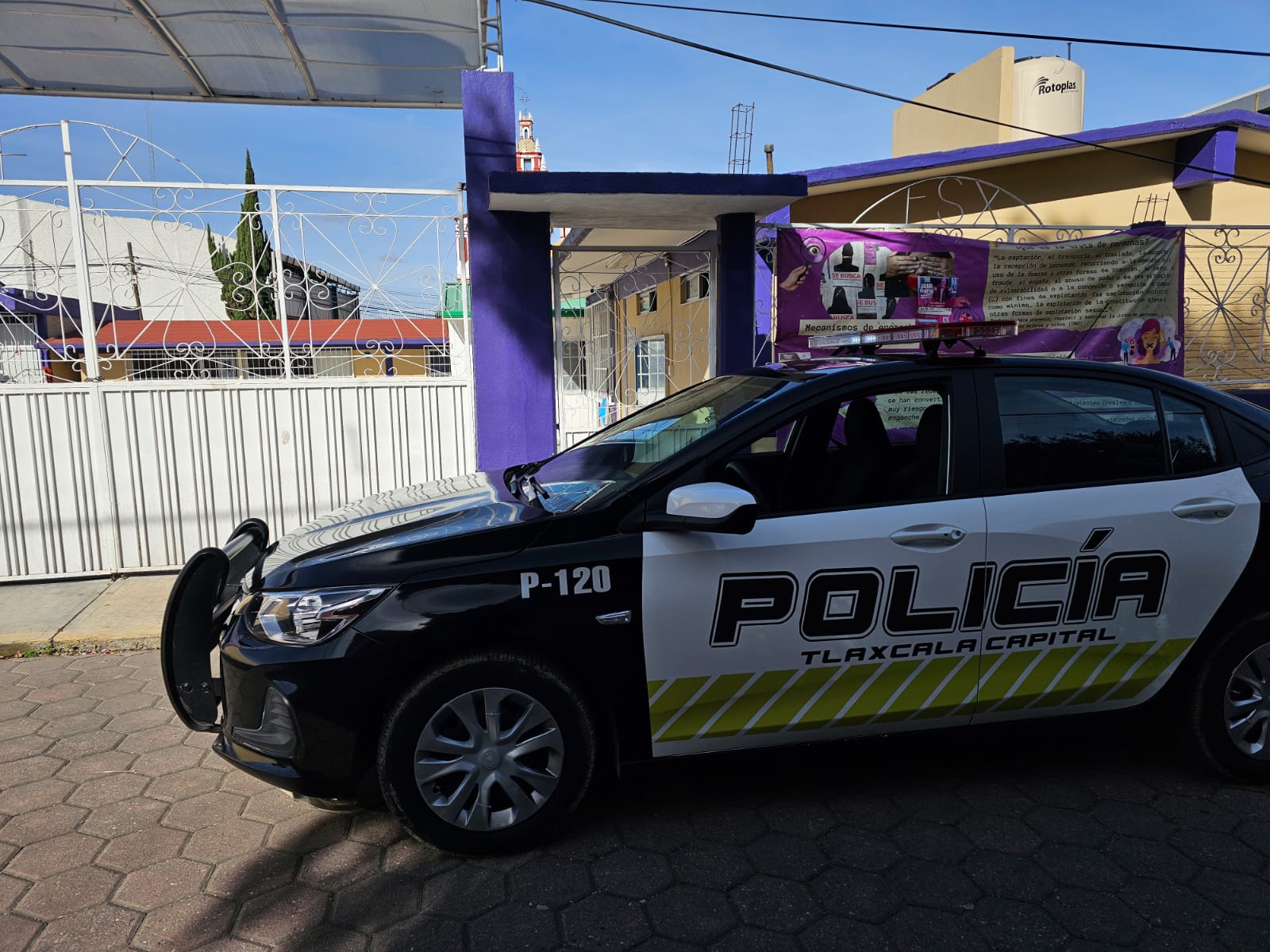 Refuerza policía municipal de Tlaxcala de Xicohténcatl vigilancia en escuelas por periodo vacacional